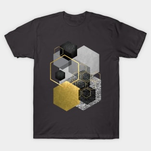 Black and Gold Geometric T-Shirt